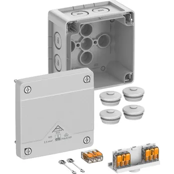 Spelsberg Abox PRO SLK-2,52 NEW Krabice na om. se svorkovnicí wago 221-413 3x3x2,5mm2 šedá 92x92x60mm