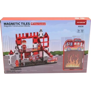 ostatní stavebnice Xinbida Magnetická stavebnice Hasiči 32 dílků