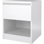 Noční stolek Simplicity, bílý lesk