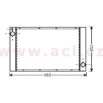 Chladič motoru chladič 1.6i 16V (±AUT±AC), 1.6D (±AUT±AC) [588*335*24]