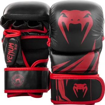 MMA rukavice MMA sparingové rukavice Venum Challenger 3.0 Sparring - Black/Red Velikost: S