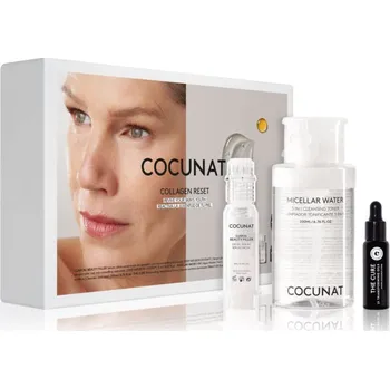 Pleťové sérum Cocunat Collagen Resset Cocunat Clinical Beauty Filler sérum proti stárnutí pleti s mikrojehličkováním 5 ml + Cocunat The Cure vyživující sérum s bakuchiolem 9,6 ml + micelární voda 200 ml