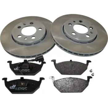 Brzdový kotouč Sada přední brzdové kotouče + destičky ŠKODA OCTAVIA I , ROOMSTER - VW (VAG 1J0615301D 1J0615301L 1J0698301D 1JE615301 5Z0615301B 6Q0615301L 6R0615301C 8Z0615301B 8Z0615301D)