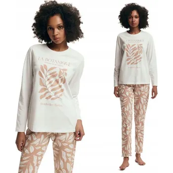 Dámské pyžamo Henderson dámské pyžamo bavlna béžové, velikost S