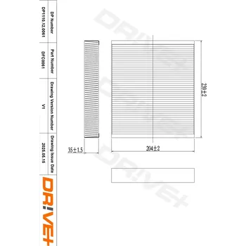 Klimatizace automobilu Kabinový (pylový) filtr DRIVE+ DP1110.12.0061