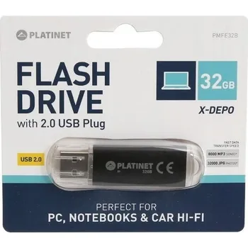 USB flash disk Flash disk PLATINET X-Depo 32 GB USB 2.0 černý