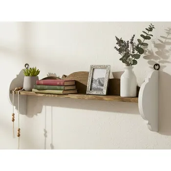 Komoda Rustikální police Sweet Home POL13 Barevné provedení: Bílá - světle hnědá medová vosk