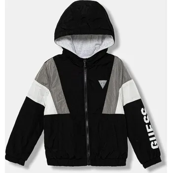 Chlapecká bunda Dětská bunda Guess černá barva, L5YL02 WF090 L5YL02.WF090.9BYA 99X, vel. 147-157