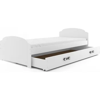 Dětsný nábytek SMB Postel se šuplíkem LILA, 90x200 cm Dekor: Bílá, Barva šuplíku: Bílá