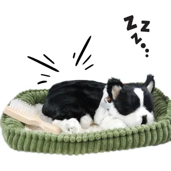 plyšák Realistický dýchací pejsek 25cm Perfect Petzzz - Bostonský teriér