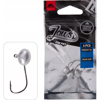 Rybářský háček JIGOVÉ HLAVICE MIKADO JAWS MICRO vel. 6 1g 3ks