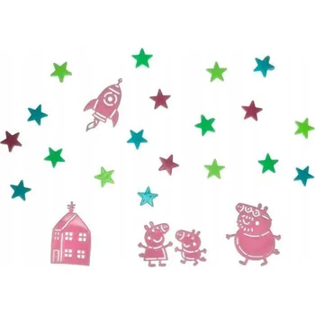 samolepka Filmová, herní, knižní, komiksová nálepka prasátko Pepa