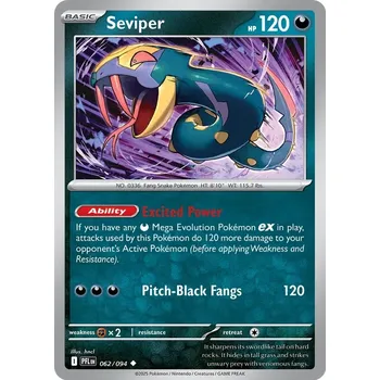 Karetní hra Pokémon PFL 062/094 Seviper - Phantasmal Flames Stav: Near Mint, Verze: REVERSE HOLO