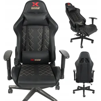 Herní Kancelářské Otočné Křeslo Křeslo Pro Hráče Xgaming Xcom2 - Černo-Zlaté