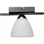 Lemir Magni černá matná + chrom moderní stropní a nástěnné bodové svítidlo 1-bodové