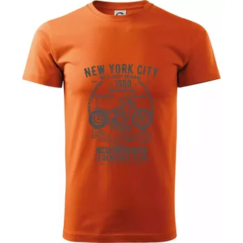 Pánské oblečení New York City Speedway - Klasické pánské triko vyšší gramáže - XS ( Oranžová )