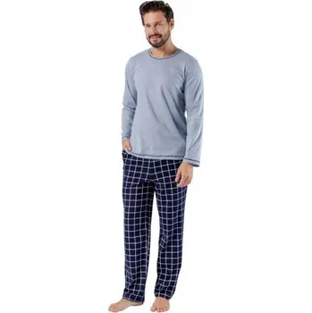 Pánské pyžamo Pánské pyžamo Grzegorz 1593 HOTBERG modrá světlá M