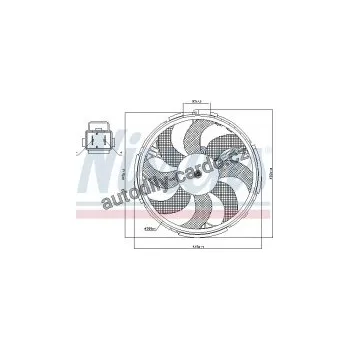 Chladič motoru Ventilátor chladiče NISSENS 85036