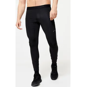 Pánské legíny DOMYOS Pánské fitness legíny 500 černé S ČERNÁ