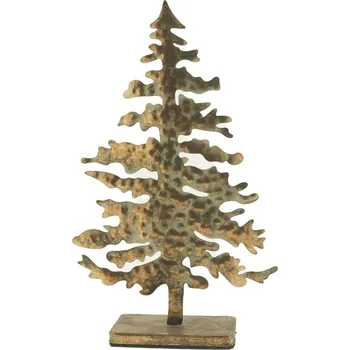 Vánoční dekorace Kovový strom velký zlatý zlatá