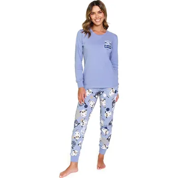 Dámské noční prádlo Dámské pyžamo Doctor Nap PM.7346 Barva: Modrá - světle, Velikost: 2XL