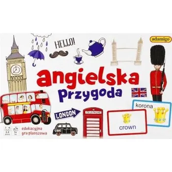 Desková hra Desková hra Kvíz - Anglické dobrodružství, soutěživá hra pro děti, rodinná deskovka, rodinná vědecká hra pro děti, vzdělávací deskové hry gra planszówka rodzinna nauka języka obcego