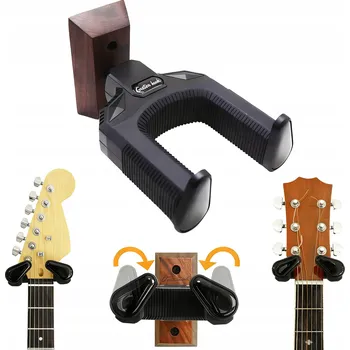 Věšák DRŽÁK NA KYTARU NA ZEĎ VĚŠÁK SAMOZAMYKACÍ HÁK NA KYTARU