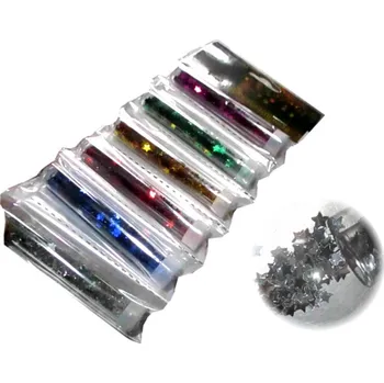 Vánoční dekorace Impap Glitry dekorační 6 tub/barev x 5g-32 hvězdy