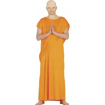Karnevalový kostým KOSTÝM ORANŽOVÝ MNICH BUDDHA TUNIKA TOGA VELIKOST XL