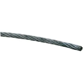 Lany Ocelové lanko DIN 3060 o10 mm 6x19 pramenů + 1 FE , ocel pozink (1 m)