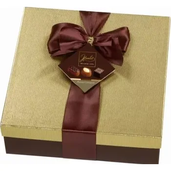 Bonboniéra Luxusní belgické pralinky HAMLET 500 g ASSORTIMENT - mix barev (Luxusní dvoupatrová bonboniéra s prémiovými belgickými pralinkami s trochou alkoholu)