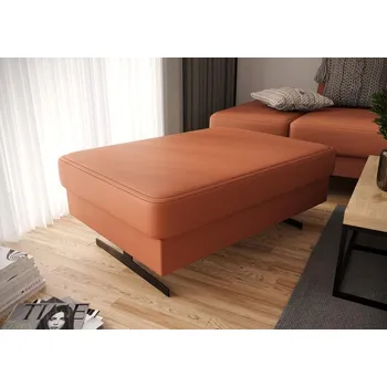 Taburet Taburet EMPORIO 100x70 cm přírodní kůže - Oranžová kůže