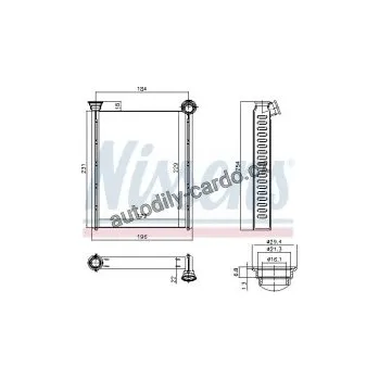 Chladič motoru Výměník tepla NISSENS 72987