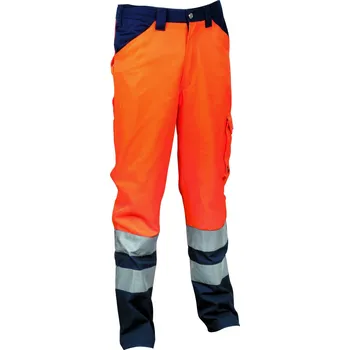 montérky Reflexní pracovní kalhoty COFRA TWINKLE oranžová velikost 4XL +