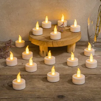 Svíčka LED Čajové svíčky, 16 ks bílá