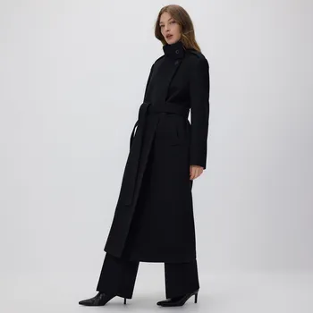 Dámský kabát Reserved - Kabát ze směsi vlny - černý - 765HD-99M - 765HD-99M-XS