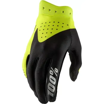 Motokrosové a MTB rukavice 100% ITRACK 10044-0000X barva černá/fluo žlutá (Perforované rukavice s jednovrstvou dlaní )