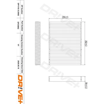Ventilátor topení a klimatizace Kabinový (pylový) filtr DRIVE+ DP1110.12.0082
