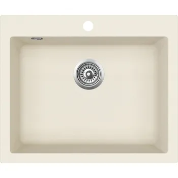 Granitový dřez Granitový dřez Helika SIMPLEX SQS101 blanched almond