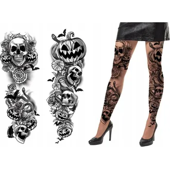 Dámské punčochy Punčocháče s tetováním pro kostým Svatoondřejská Noc Halloween