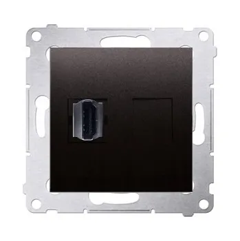 Elektrická zásuvka Anténní zásuvka nástěnná Kontakt-simon černá