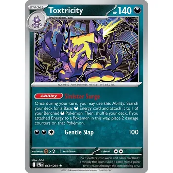 Sběratelská karetní hra Pokémon PFL 068/094 Toxtricity - Phantasmal Flames Stav: Near Mint, Verze: REVERSE HOLO