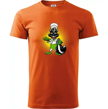 Pánské oblečení Skunk kuchař (Pecka design) - Klasické pánské triko vyšší gramáže - XS ( Oranžová )