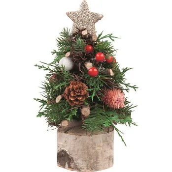 Vánoce ANDĚL Stromeček s bobulkami na postavení 10 x 21 x 10 cm