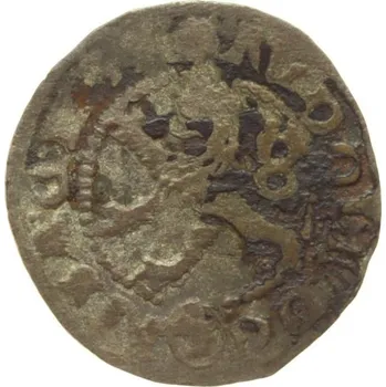 Pěkný Stříbrný Malý groš, Praha - Rudolf II., Rok 1500, Kod 4060 (Habsburská monarchie - Rudolf II., Nečitelný rok něco kolem 1500)