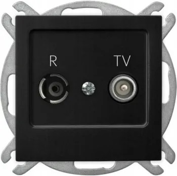 Elektrická zásuvka Anténní zásuvka nástěnná Ospel černá