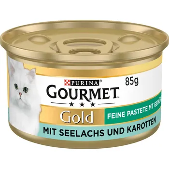 Gourmet Gold jemná paštika s treskou tmavou a mrkví 48 × 85 g