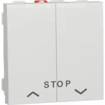 Schneider Electric NU323718 Unica - Žaluziový tlačítkový ovládač 10A, 2M, Bílý