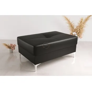 Taburet Taburet ORION TOSCANIA 100x55 cm přírodní kůže - černá kůže