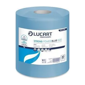 Papírový ručník Papírové utěrky Strong Power Blue 620, modrá, 3-vrstvé, role, LUCART 851478 LUCART